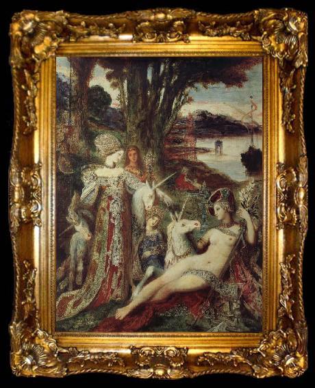 framed  Gustave Moreau The unicorn, ta009-2